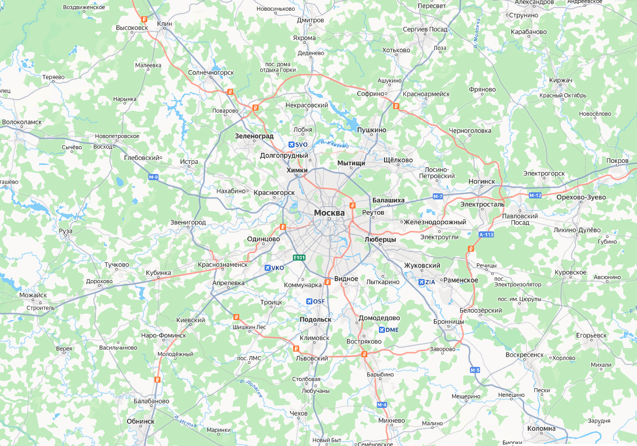 Москва и Московская область: зона работы мастеров